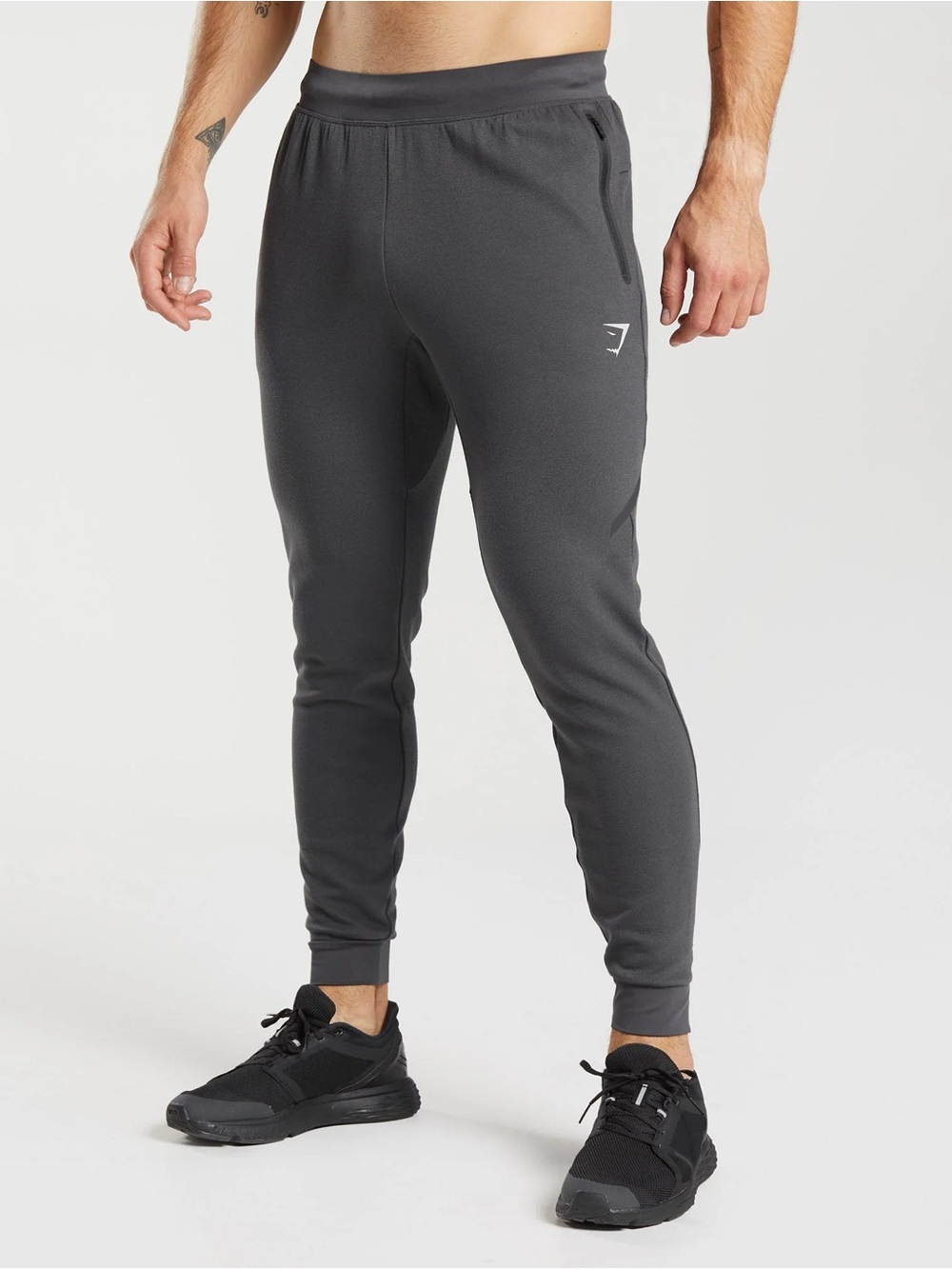 GYMSHARK Men’s Apex Technical Joggers Dark Grey Tapered Athletic Pants - Picture 2 of 14